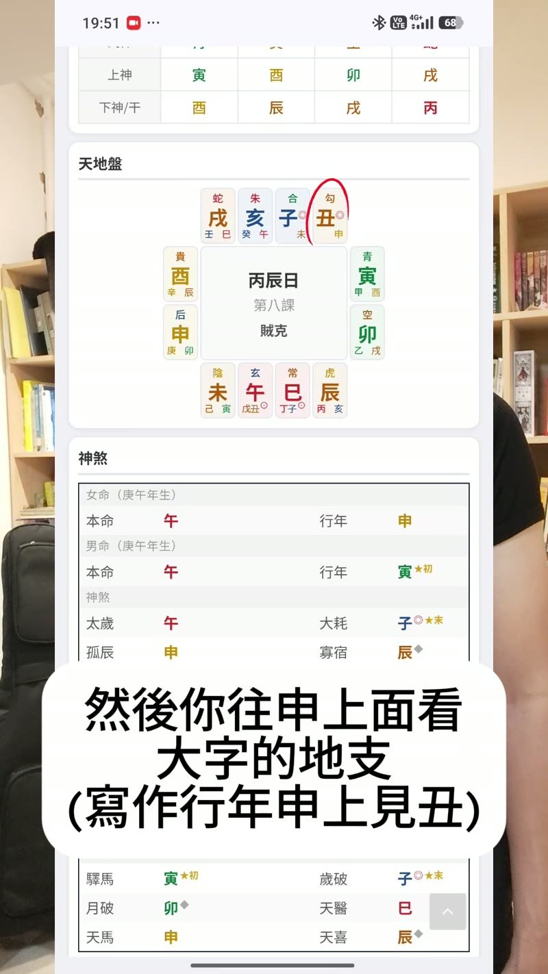 天地盤行年申上見丑